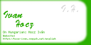 ivan hocz business card